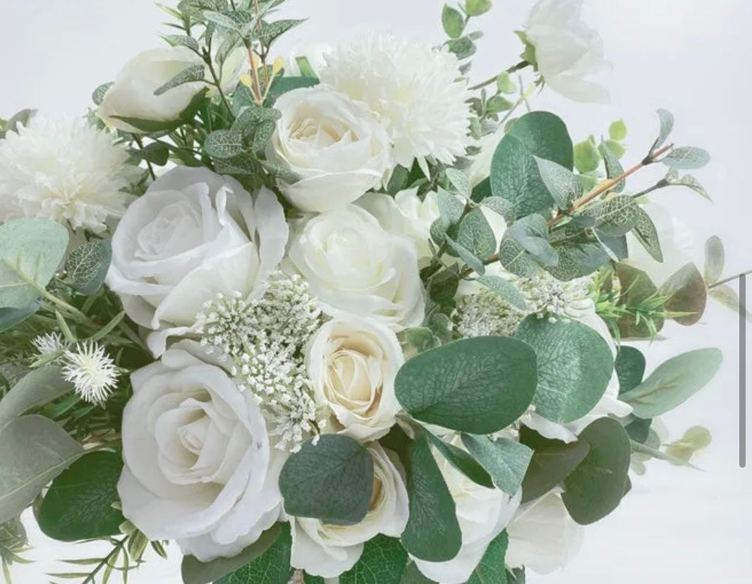 White & Eucalyptus Bouquets