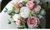 Dusty Rose & White Bouquets