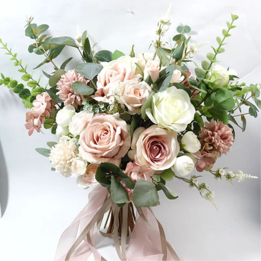 Neutral Blush & White Bouquets