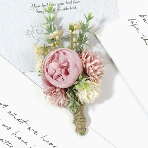 Dusty Rose Boutonniere