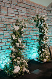 White & Greenery Freestanding Arch