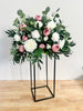 White & Dusty Rose Tall Centerpiece