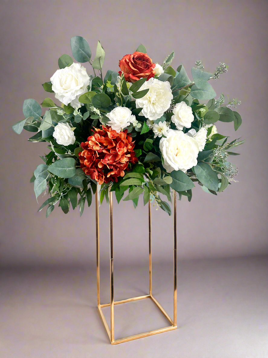 White & Terracotta Tall Centerpiece