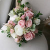 Dusty Rose & White Bouquets