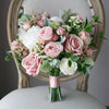 Dusty Rose & White Bouquets