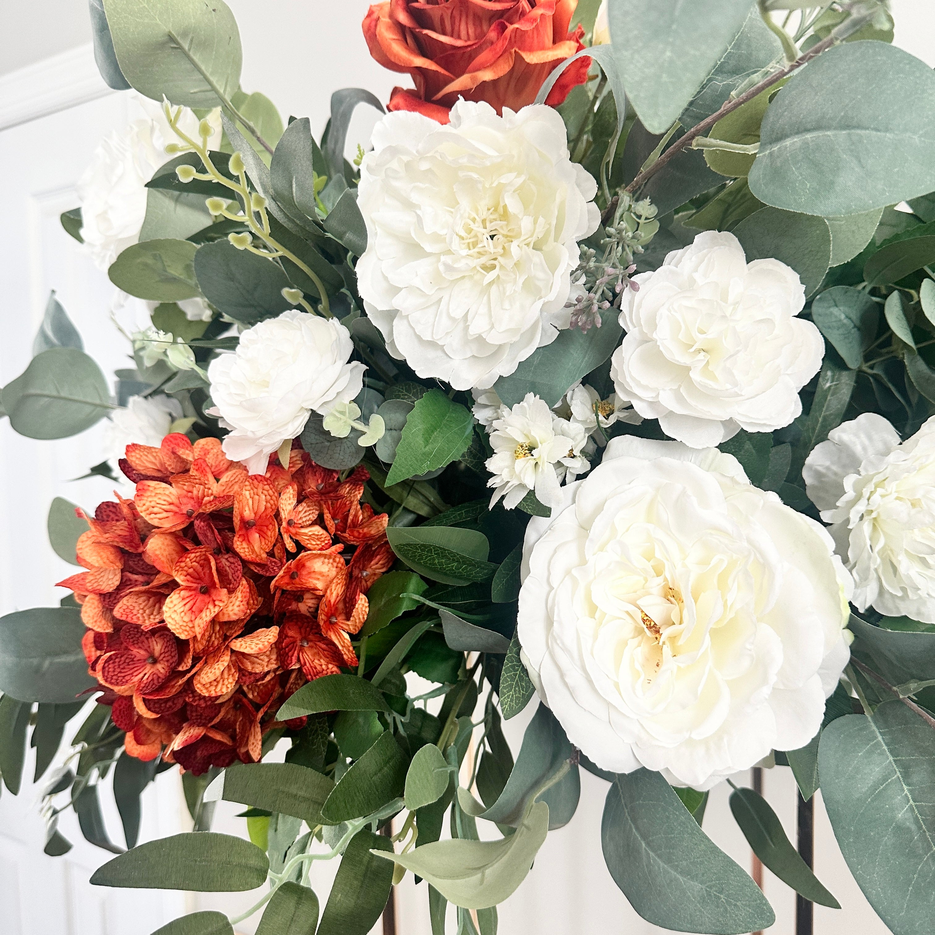 White & Terracotta Tall Centerpiece