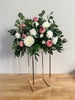 White & Dusty Rose Tall Centerpiece