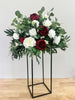 Burgundy & White Tall Centerpiece