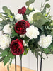 Burgundy & White Tall Centerpiece