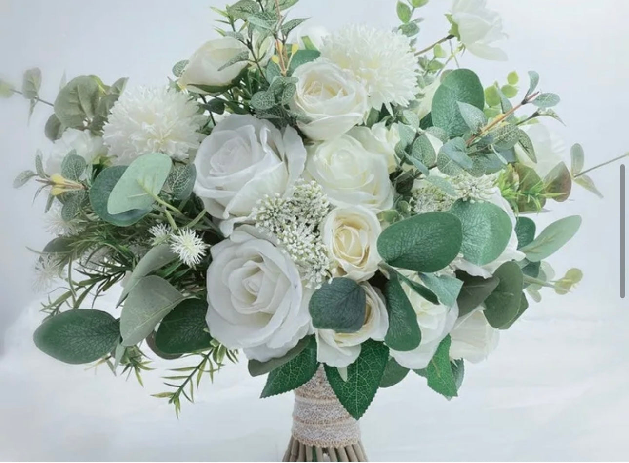 White & Eucalyptus Bouquets