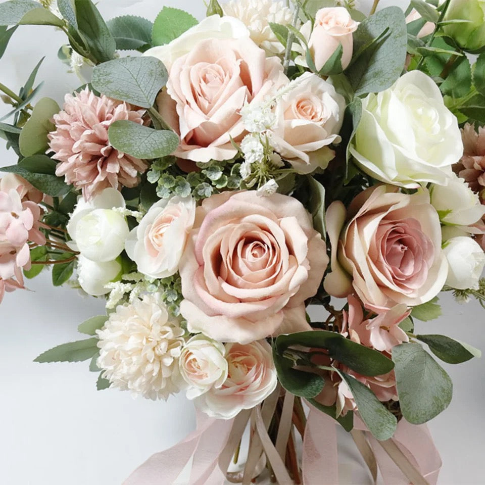 Neutral Blush & White Bouquets