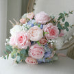 Dusty Blue & Blush Bouquets