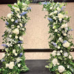 White & Blue Freestanding Arch- Rental