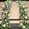 White & Blue Freestanding Arch- Rental