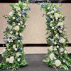 White & Blue Freestanding Arch- Rental