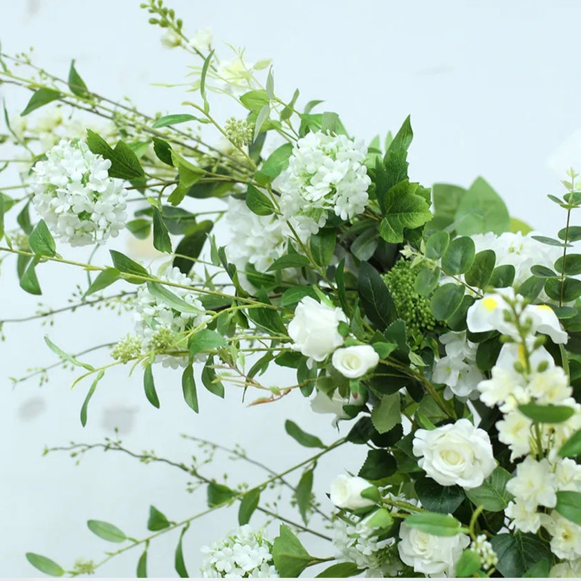 White & Greenery Freestanding Arch- Rental
