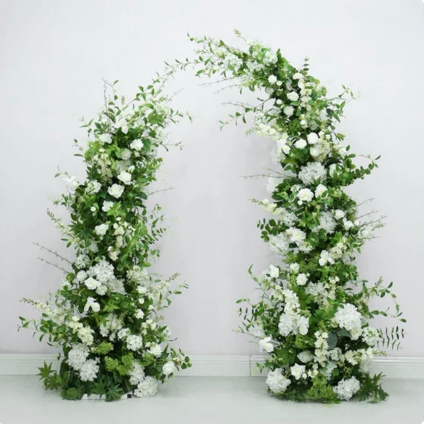 White & Greenery Freestanding Arch- Rental