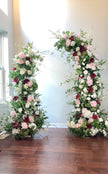 Burgundy & Blush Freestanding Arch- Rental