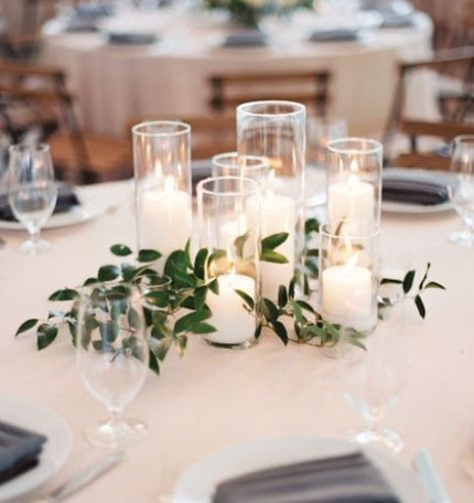 Loose Ruscus Greenery Centerpieces