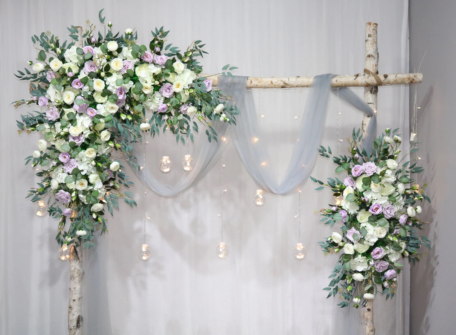 Arch Flowers- Lavender & White