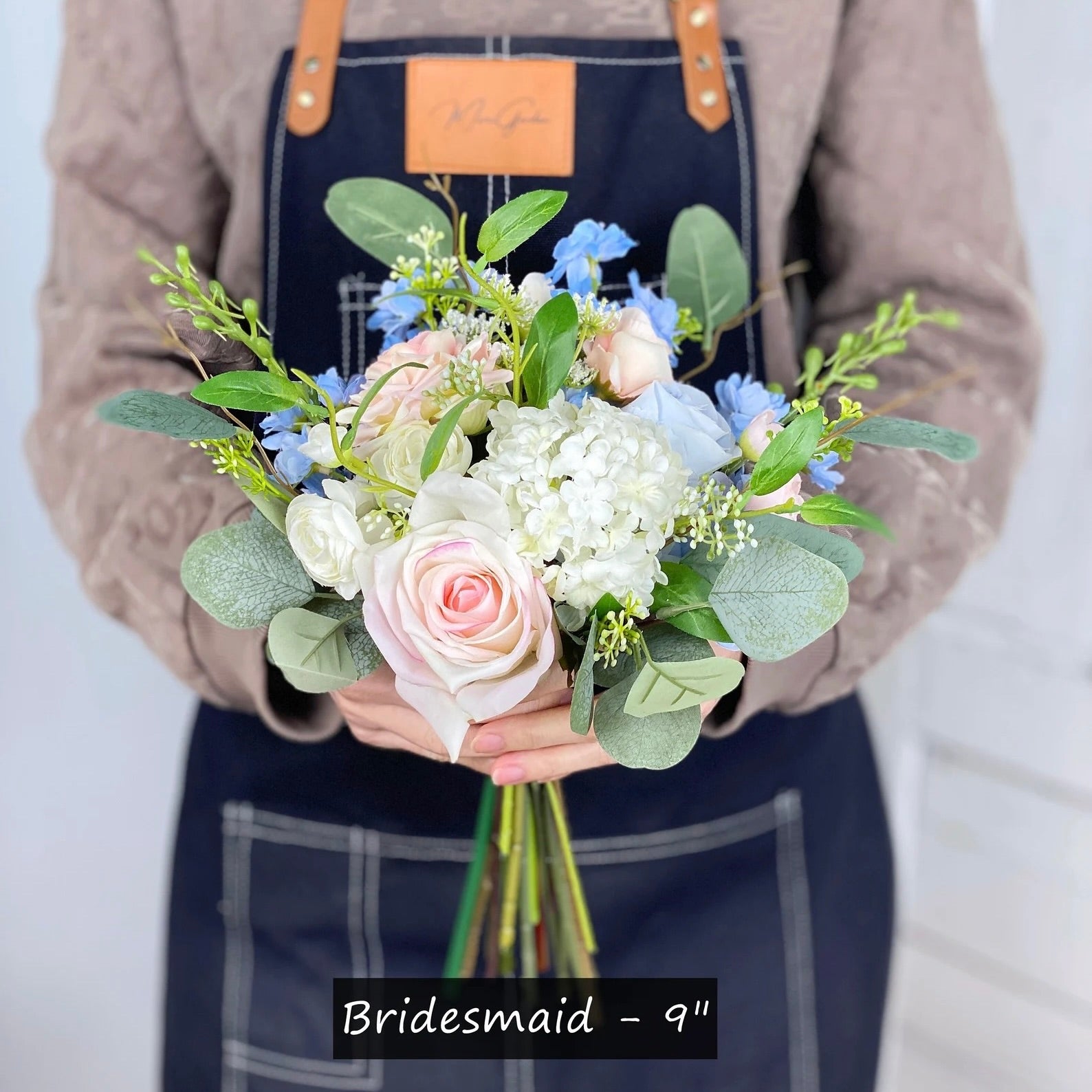 Blue White Blush Bouquets