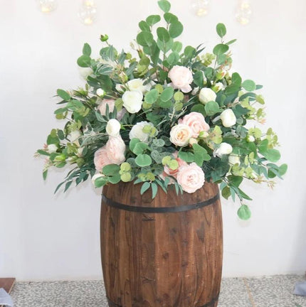 Barrel/Altar Arrangement- White & Pink