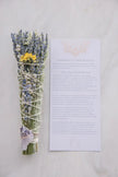 Large Floral Sage Bundle with Crystal