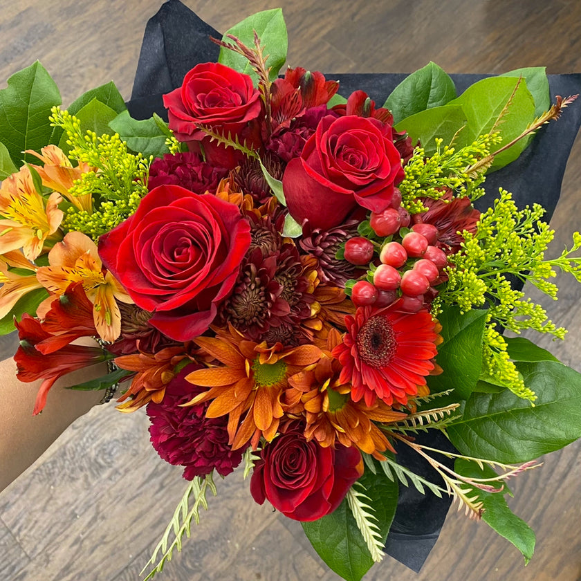 Wrapped Bouquet- Seasonal Blooms