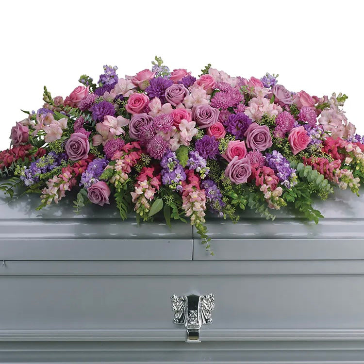 Lavender Tribute Casket Spray